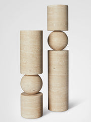 Fulcrum Candlestick Travertine